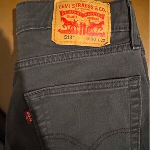 Levi's Men's Charcoal Slim Straight Jeans
